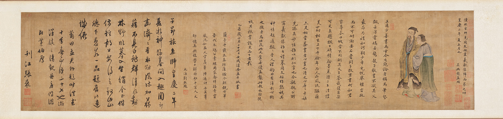 A scroll manuscript in Chinese with illustrations
