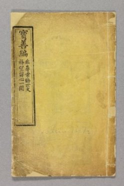 A portrait light yellow document with Chinese characters down the left hand side