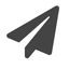 A dark grey icon of a paper plane