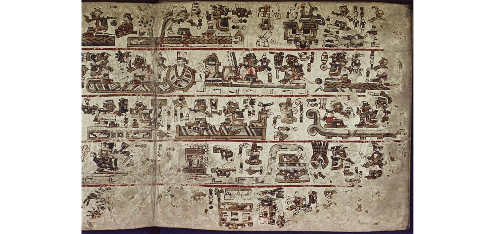 Depictions of people undertaking various activities in Mesoamerica life