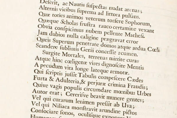 A printed page in Latin