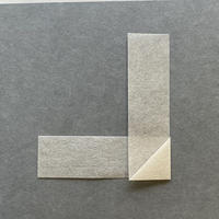 2.5, Style 2: Fixed mini mounting corners A piece of paper folded at a right-angle